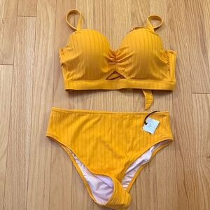 Shade & Shore Yellow Bikini Set